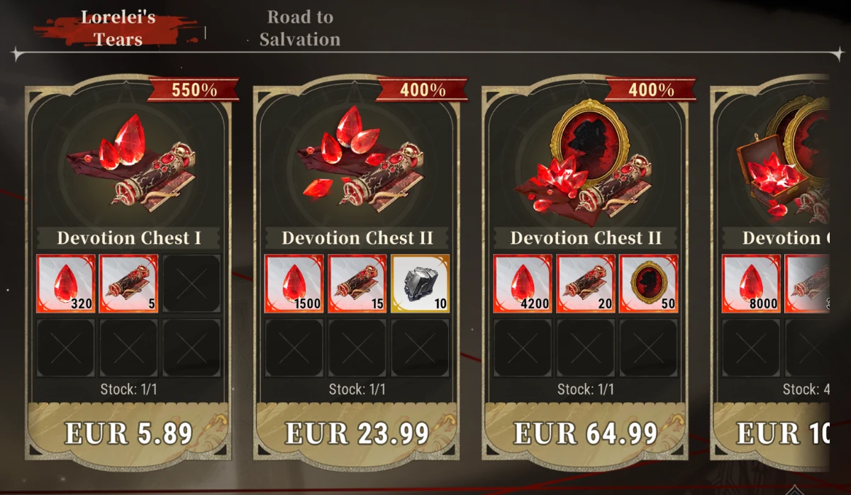 Silver and Blood limited time packages